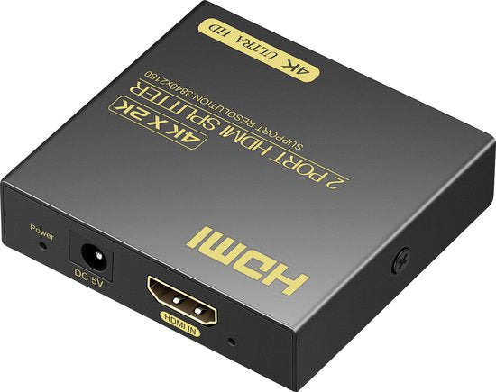 HDMI Splitter 2 Poorten – 1 Ingang 2 Uitgangen – Full HD 1080p – Plug & Play – Zwart-HDMI-switch-Ilumina Benelux