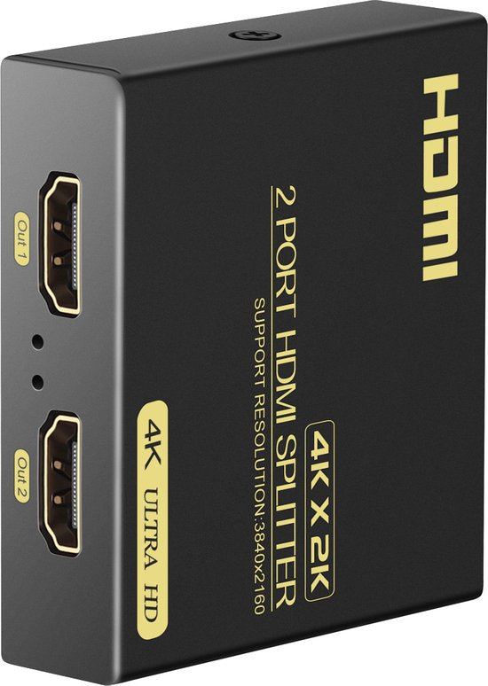HDMI Splitter 2 Poorten – 1 Ingang 2 Uitgangen – Full HD 1080p – Plug & Play – Zwart-HDMI-switch-Ilumina Benelux