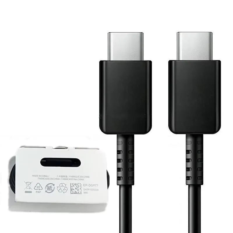 Samsung USB-C naar USB-C Kabel 3A – 18W / 20W Snelladen – Type-C Charger Cable – Zwart-Ilumina Benelux