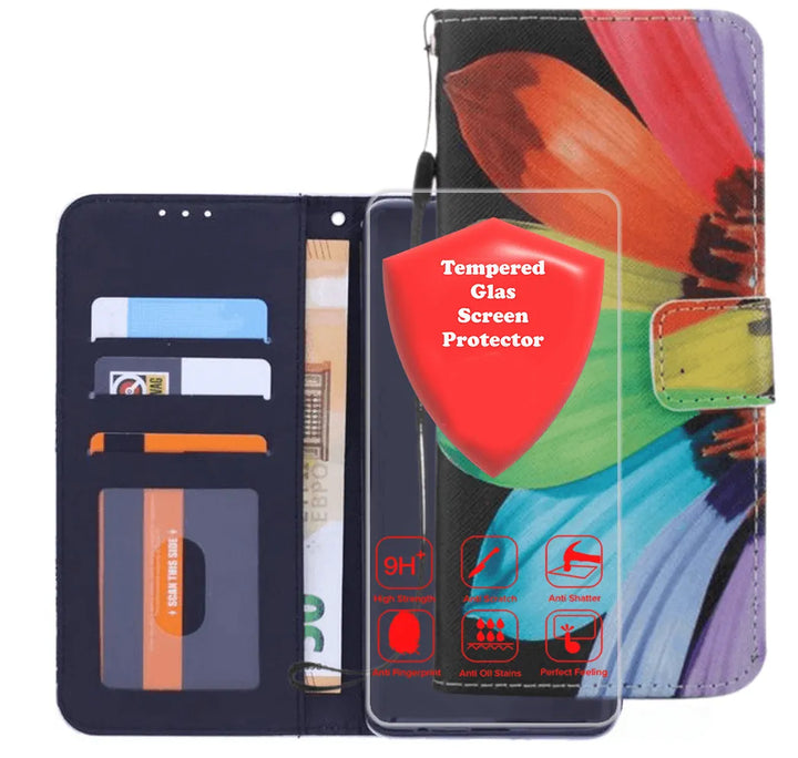 Hoesjes – Bookcase Portemonnee – Flower 3D Print – Magneetsluiting – Met 2x Screenprotector – Roze-Ilumina Benelux