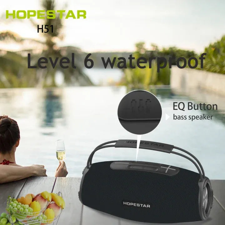 Hopestar H51 Outdoor Bluetooth Speaker – Draadloze Portable Speaker – 55W – IPX6 Waterdicht – Zwart-Ilumina Benelux