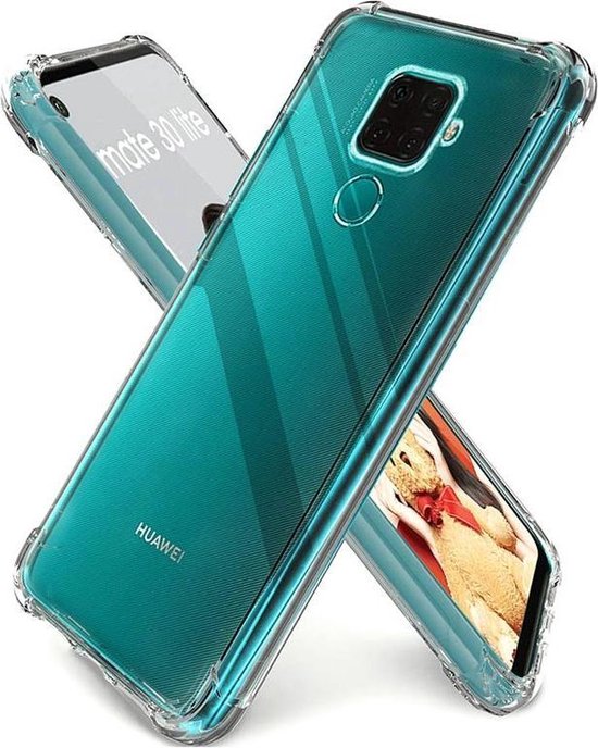 Huawei Mate 30 Lite Hoesjes – Siliconen Backcover – Schokbestendig Anti-Shock – Transparant-Ilumina Benelux