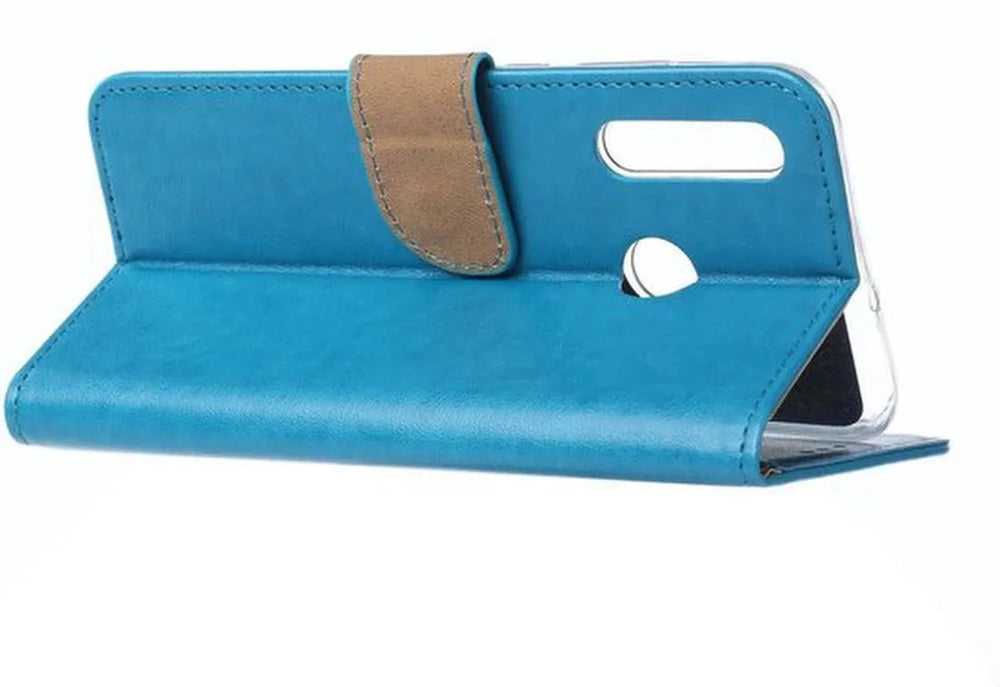 Huawei P Smart 2019 Hoesjes – Portemonnee Backcover – Pasjeshouder – 2x Screenprotector – Turquoise-Ilumina Benelux