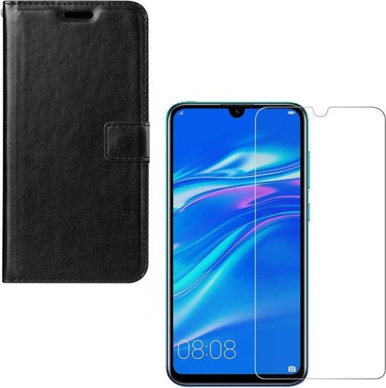 Huawei P Smart 2019 Hoesjes – Portemonnee Hoes – Pasjeshouder – 2x Screenprotector – Zwart-Ilumina Benelux