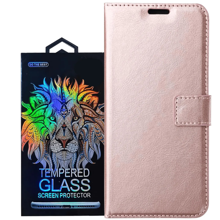 Huawei P Smart 2021 Hoesjes – Portemonnee Bookcase – Magneetsluiting – 2x Screenprotector – Roségoud-Ilumina Benelux