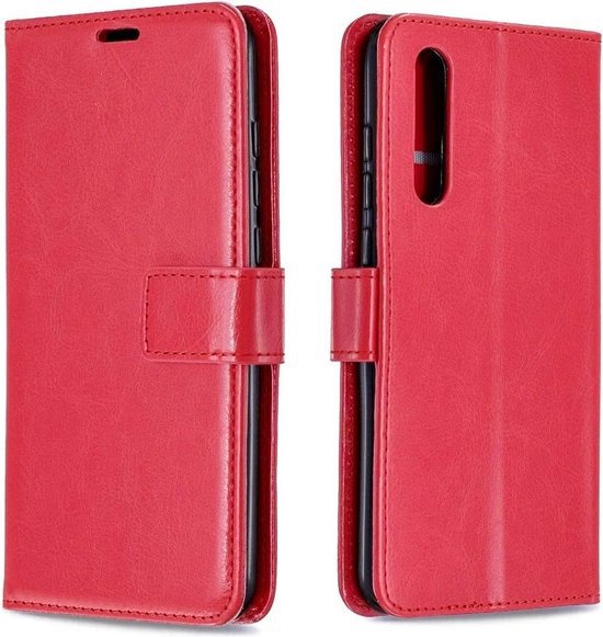 Huawei P30 Hoesjes – Portemonnee Hoes – Bookcase – Pasjeshouder – Rood-Ilumina Benelux