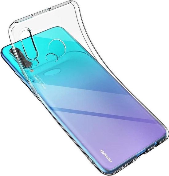 Huawei P30 Lite 2019/2020 Hoesjes – Transparante TPU Siliconen Backcover – Soft Case – Inclusief 3x Gehard Glas Screenprotector-Ilumina Benelux