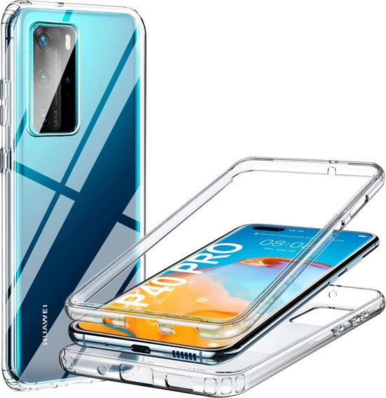 Huawei P40 Pro Hoesjes – Dubbelzijdige 360° Backcover – Transparant – Volledige Bescherming – Clear-Ilumina Benelux