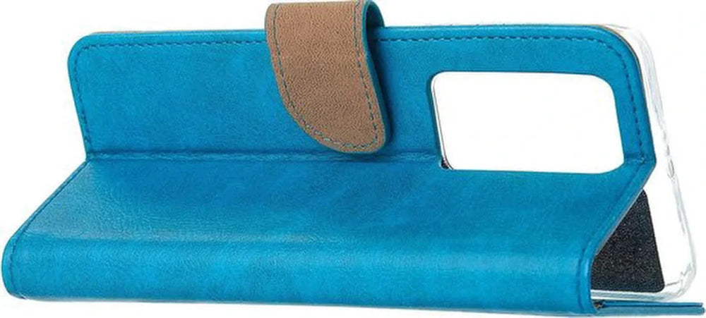 Huawei P40 Pro Plus Hoesjes – Portemonnee Hoes – Pasjeshouder – Bookcase – Turquoise-Ilumina Benelux