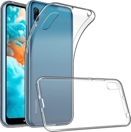 Huawei Y6 2019/Y6s Hoesjes – Transparante TPU Siliconen Backcover – Soft Case – 2x Gehard Glas Screenprotector-Ilumina Benelux