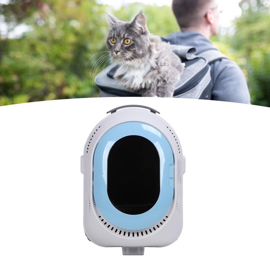 Huisdieren reistas – Rugzak draagtas met zwenkwielen – Transporttas voor hond en kat – Blauw-Ilumina Benelux