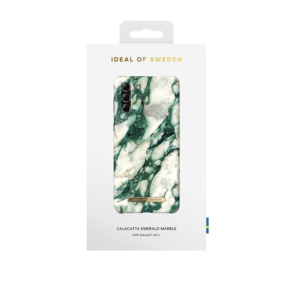 iDeal of Sweden Samsung Galaxy S21 Plus Backcover hoesje - Fashion Case - Calacatta Emerald Marble-Hoesjes-Ilumina Benelux
