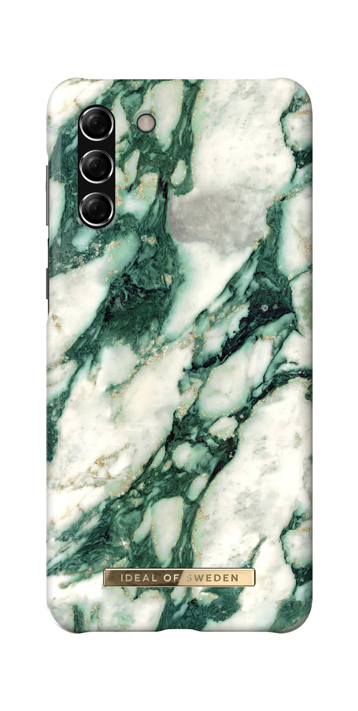 iDeal of Sweden Samsung Galaxy S21 Plus Backcover hoesje - Fashion Case - Calacatta Emerald Marble-Hoesjes-Ilumina Benelux