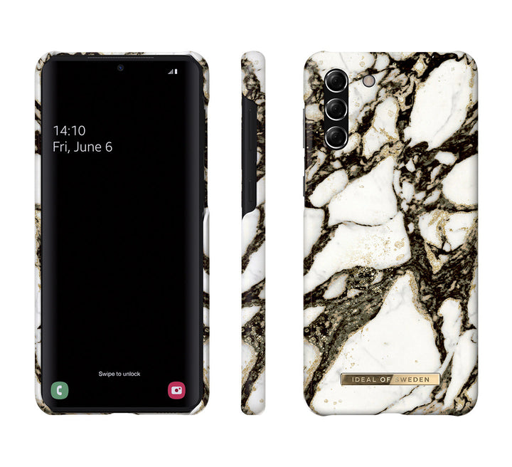 iDeal of Sweden Samsung Galaxy S21 Plus Backcover hoesje - Fashion Case - Calacatta Golden Marble-Hoesjes-Ilumina Benelux
