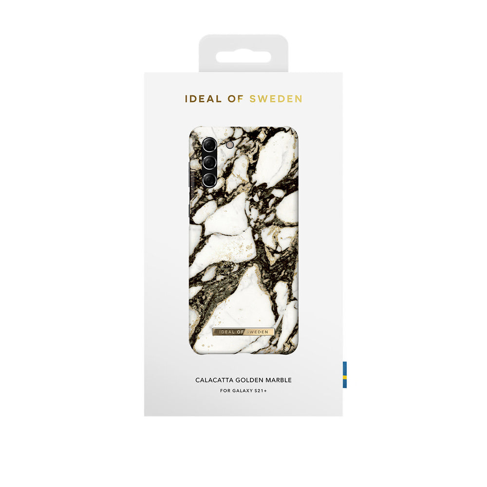 iDeal of Sweden Samsung Galaxy S21 Plus Backcover hoesje - Fashion Case - Calacatta Golden Marble-Hoesjes-Ilumina Benelux