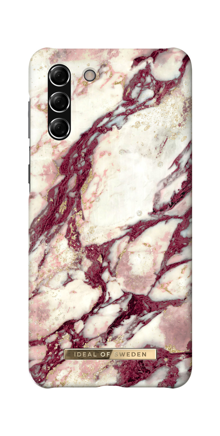 iDeal of Sweden Samsung Galaxy S21 Plus Backcover hoesje - Fashion Case - Calacatta Ruby Marble-Hoesjes-Ilumina Benelux