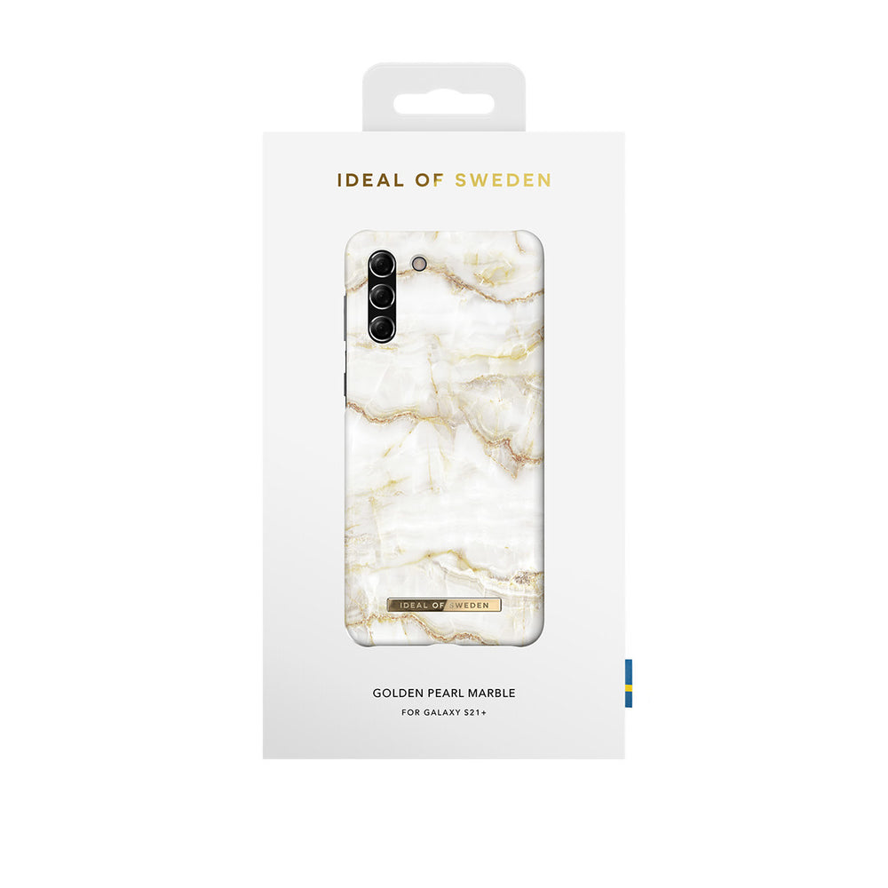 iDeal of Sweden Samsung Galaxy S21 Plus Hardcase Backcover - Fashion Case - Golden Pearl Marble-Hoesjes-Ilumina Benelux