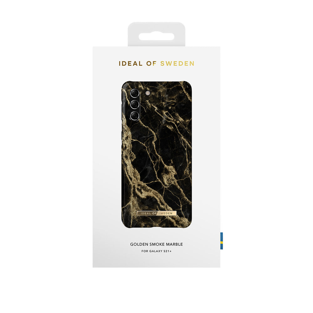 iDeal of Sweden Samsung Galaxy S21 Plus Hardcase Backcover - Fashion Case - Golden Smoke Marble-Hoesjes-Ilumina Benelux