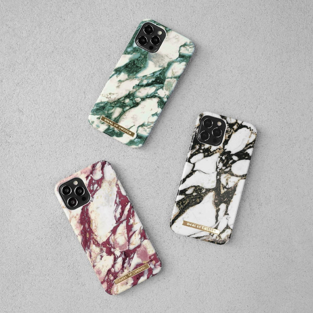 iDeal of Sweden Samsung Galaxy S21 Ultra Backcover hoesje - Fashion Case - Calacatta Ruby Marble-Hoesjes-Ilumina Benelux
