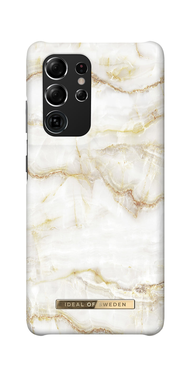 iDeal of Sweden Samsung Galaxy S21 Ultra Hardcase Backcover - Fashion Case - Golden Pearl Marble-Hoesjes-Ilumina Benelux