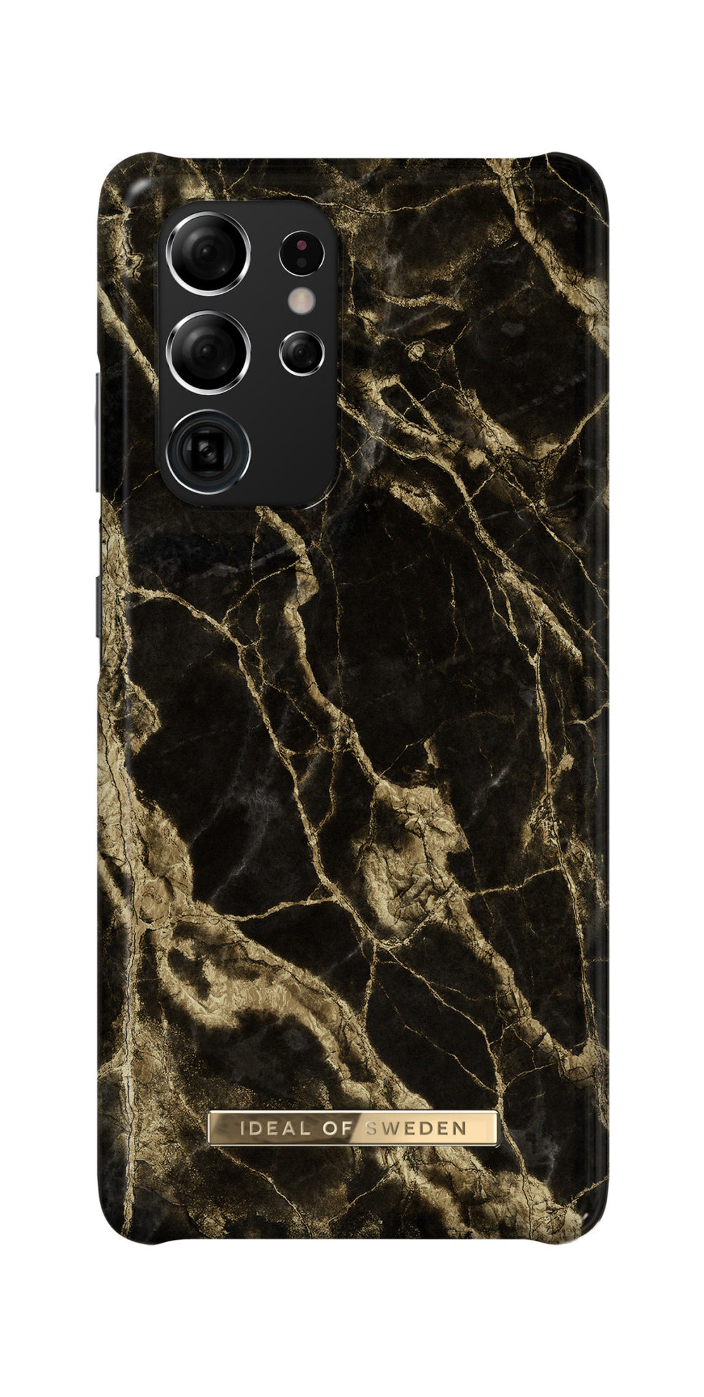 iDeal of Sweden Samsung Galaxy S21 Ultra Hardcase Backcover - Fashion Case - Golden Smoke Marble-Hoesjes-Ilumina Benelux