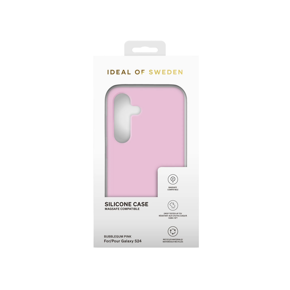 iDeal of Sweden Samsung Galaxy S24 Backcover hoesje Silicone Case Magsafe - Bubble Gum Pink-Hoesjes-Ilumina Benelux