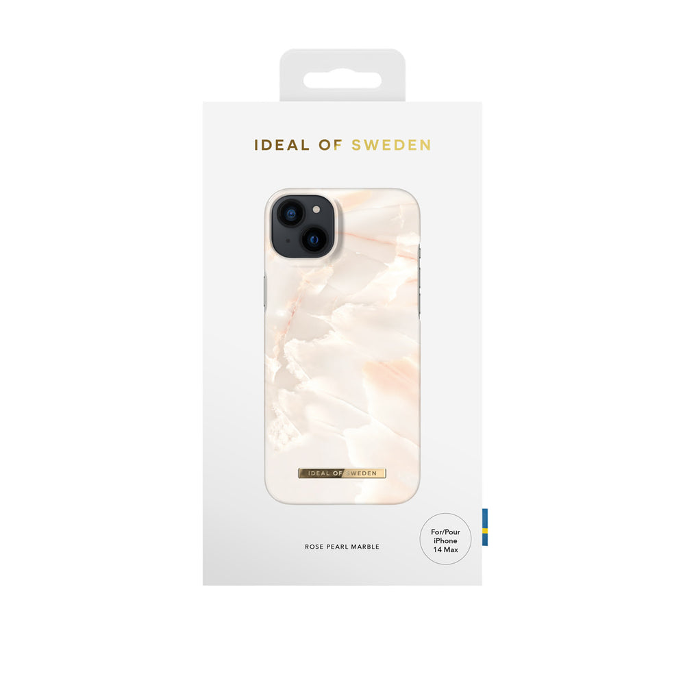 iDeal of Sweden iPhone 14 & 15 Plus Hardcase Backcover - Fashion Case - Rose Pearl Marble-Hoesjes-Ilumina Benelux