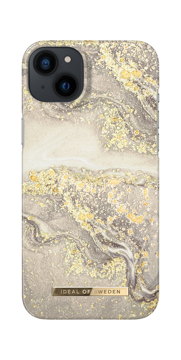 iDeal of Sweden iPhone 14 & 15 Plus Hardcase Backcover - Fashion Case - Sparkle Greige Marble-Hoesjes-Ilumina Benelux