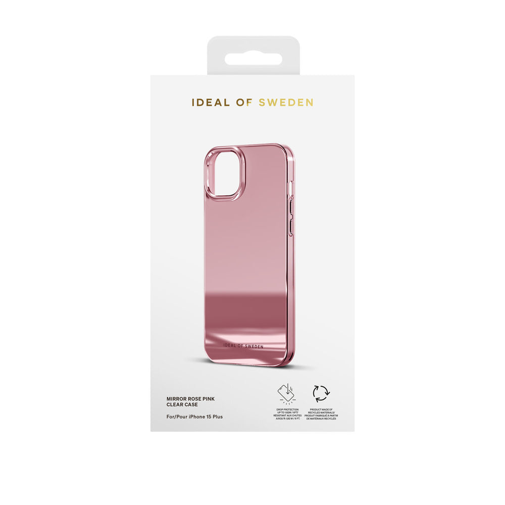 iDeal of Sweden iPhone 15 & 14 Plus Hardcase hoesje - Mirror Case - Rose Pink-Hoesjes-Ilumina Benelux