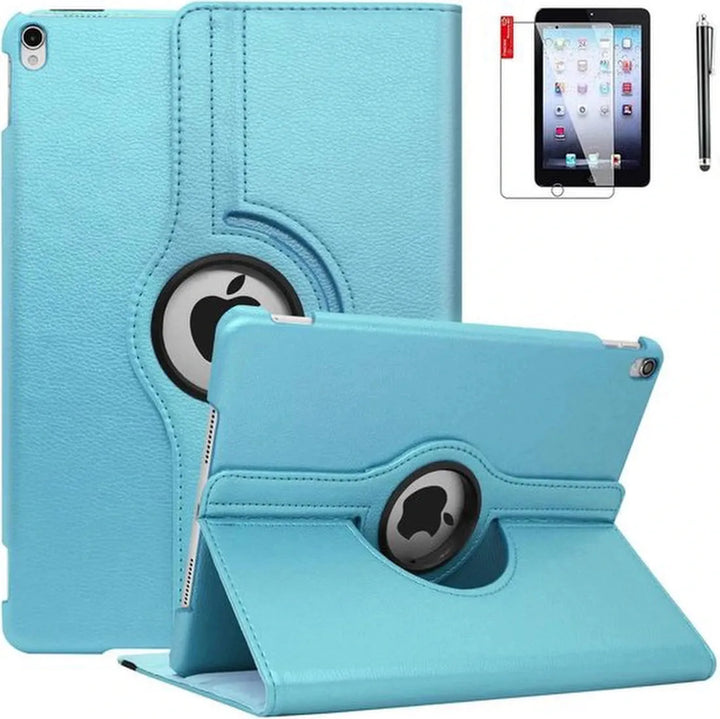 iPad 10.2 (2019-2021) Hoesjes – 360° draaibaar Multi-Stand – Incl. Screenprotector & Stylus – Lichtblauw-Tablethoesjes-Ilumina Benelux