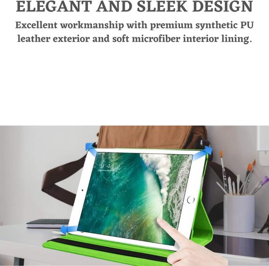 iPad 10.2 (2019-2021) Hoesjes – 360° draaibaar Multi-Stand – Standfunctie – Groen-Tablethoesjes-Ilumina Benelux