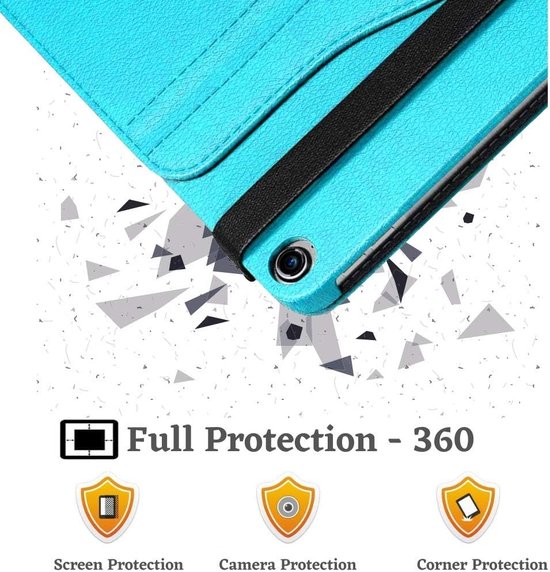 iPad 10.2 (2019-2021) Hoesjes – 360° draaibaar multi-stand – Standfunctie – Lichtblauw-Tablethoesjes-Ilumina Benelux