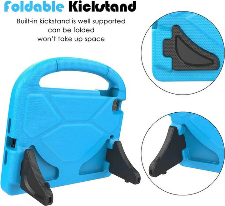 iPad 10.2 (2019-2021) Hoesjes – Kidsproof Siliconen – Handvat & Standfunctie – Blauw-Tablethoesjes-Ilumina Benelux