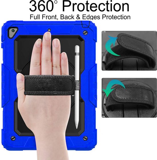 iPad 10.2 (2019-2021) / iPad Pro 10.5 / iPad Air 3 – Armor Hoesjes – Schokbestendig – Screenprotector – Blauw-Tablethoesjes-Ilumina Benelux