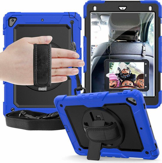 iPad 10.2 (2019-2021) / iPad Pro 10.5 / iPad Air 3 – Armor Hoesjes – Schokbestendig – Screenprotector – Blauw-Tablethoesjes-Ilumina Benelux