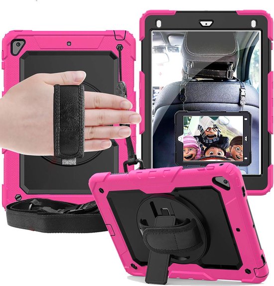 iPad 10.2 (2019-2021) iPad Pro 10.5 iPad Air 3 – Armor Hoesjes – Schokbestendig – Screenprotector – Roze-Tablethoesjes-Ilumina Benelux