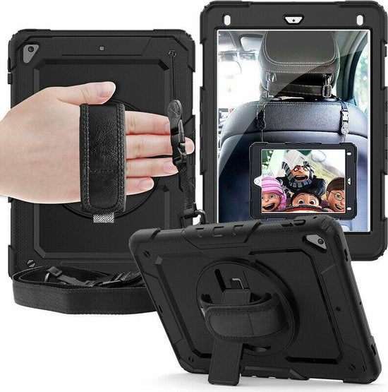 iPad 10.2 (2019-2021) / iPad Pro 10.5 / iPad Air 3 Hoesjes – Schokbestendig – Screenprotector – Zwart-Tablethoesjes-Ilumina Benelux