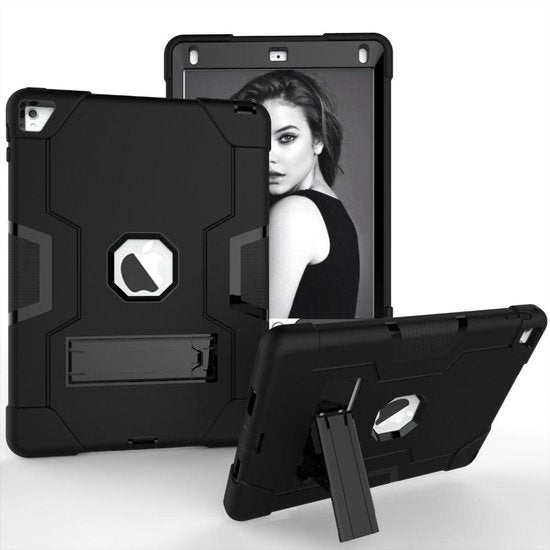 iPad 10.2 2019/2020 – Rugged Schokbestendig – Kickstand Standfunctie – Zwart-Tablethoesjes-Ilumina Benelux