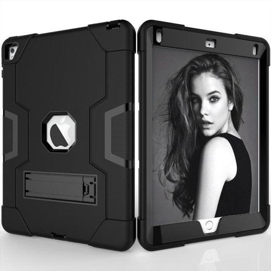 iPad 10.2 2019/2020 – Rugged Schokbestendig – Kickstand Standfunctie – Zwart-Tablethoesjes-Ilumina Benelux