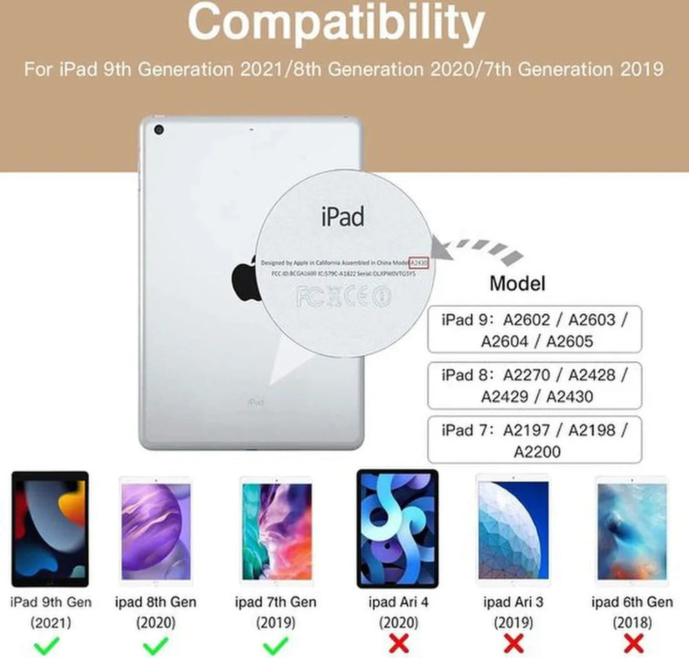 iPad 10.2 (2019/2020/2021) Hoesjes – 360° draaibaar – Multi-stand – Roségoud-Tablethoesjes-Ilumina Benelux