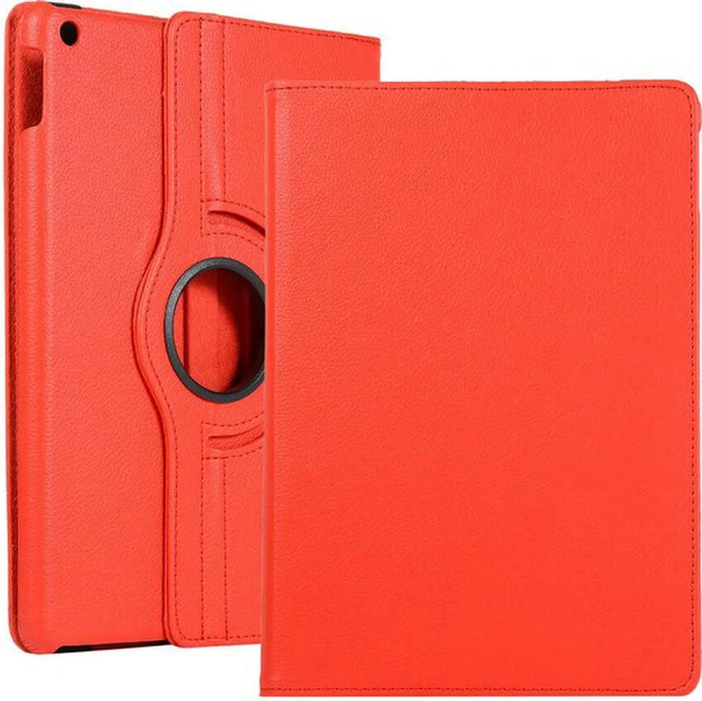 iPad 10.2 (2019/2020/2021) Hoesjes – 360° draaibaar – Multi-stand Standfunctie – Rood-Tablethoesjes-Ilumina Benelux