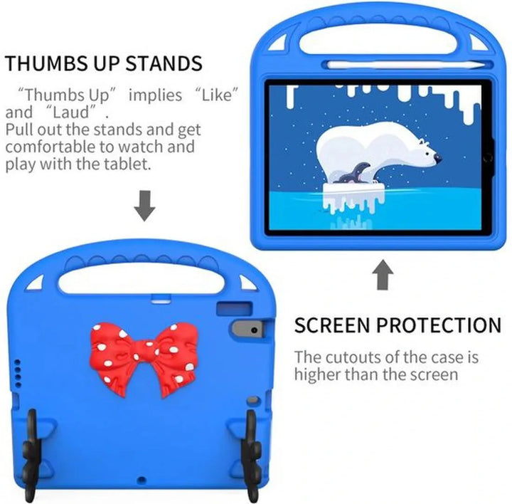 iPad 10.2 (2019/2020/2021) Hoesjes – Kidsproof – Handvat – Standfunctie – Blauw-Tablethoesjes-Ilumina Benelux