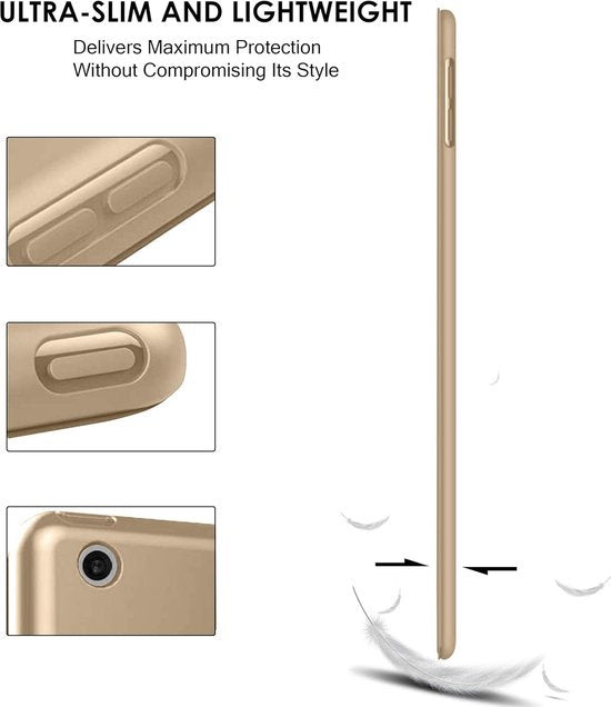 iPad 10.2 (2019/2020/2021) – Tri-Fold Smart Cover – Standfunctie – Goud-Tablethoesjes-Ilumina Benelux