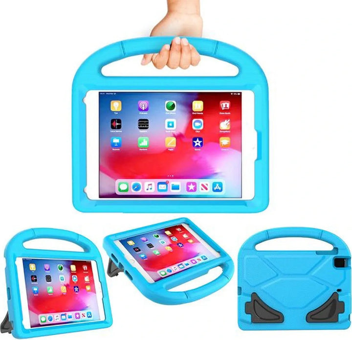 iPad 10.2 2020 Hoesjes – Kidsproof Siliconen – Met Handvat & Standfunctie – Blauw-Tablethoesjes-Ilumina Benelux