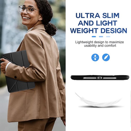 iPad 10.2 (2020/2021/2022) – Extreme Robuust Armor – Slaap/Wake – Zwart-Tablethoesjes-Ilumina Benelux