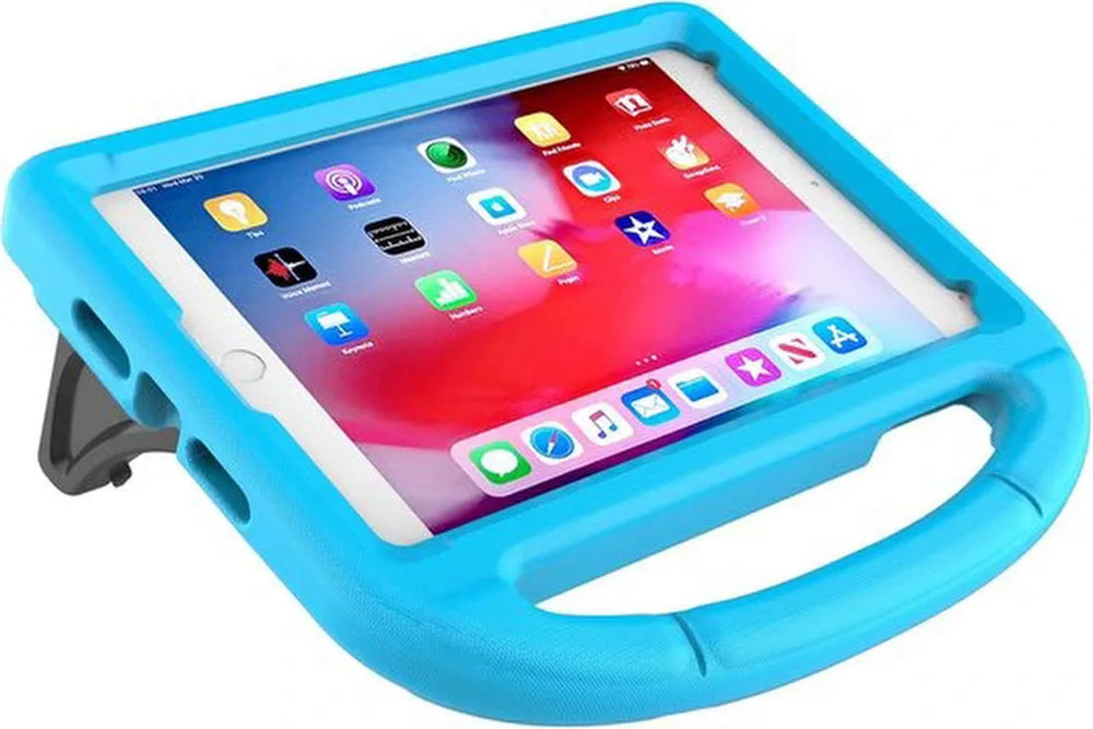 iPad 10.2 2021 (A2602/A2603/A2604/A2605) Hoesjes – Kidsproof Siliconen – Handvat – Standfunctie – Blauw-Tablethoesjes-Ilumina Benelux