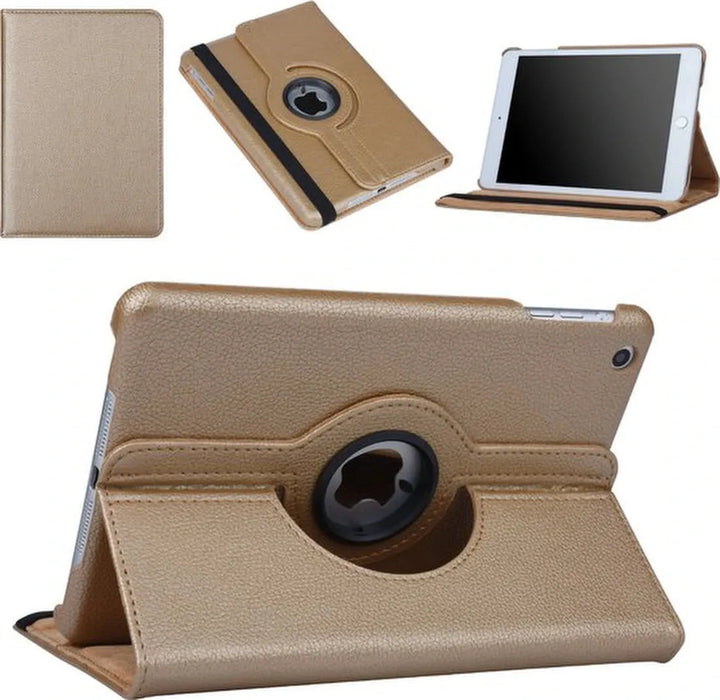 iPad 10.2 (2021/2020/2019) Hoesjes – 360° draaibaar – Multi-stand – Goud-Tablethoesjes-Ilumina Benelux