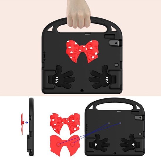 iPad 10.2 (7e/8e/9e gen) Hoesjes – Kidsproof – Handvat – Standfunctie – Zwart-Tablethoesjes-Ilumina Benelux