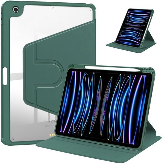 iPad 10.2 (9/8/7) & iPad Air 3/Pro 10.5 – Acryl Stand Case – Pencilhouder – Groen-Tablethoesjes-Ilumina Benelux