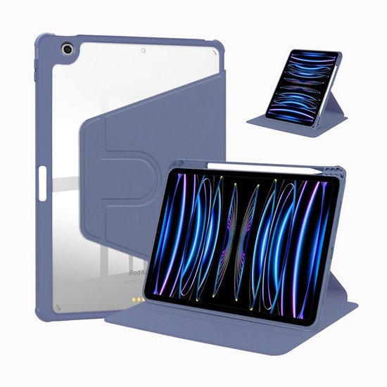 iPad 10.2 (9/8/7) & iPad Air 3/Pro 10.5 – Acryl Stand Case – Pencilhouder – Lavendel-Tablethoesjes-Ilumina Benelux